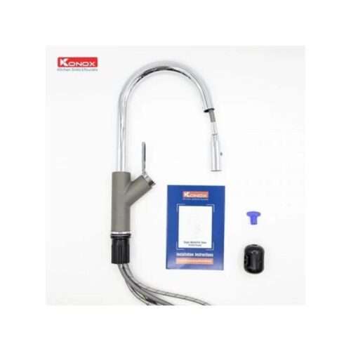 Vòi rửa bát dây rút Konox Ponte Grey