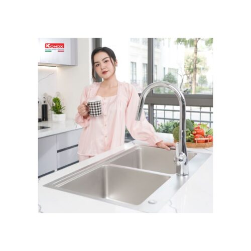 Chậu rửa bát chống xước Konox Top Mount Sink KN8651TD Dekor Basic (2)