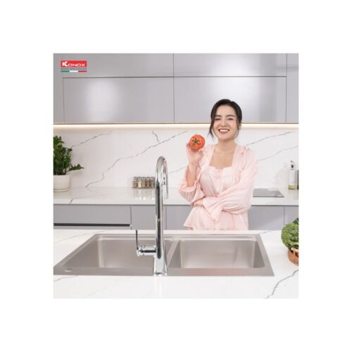 Chậu rửa bát chống xước Konox Top Mount Sink KN8651TD Dekor Basic (2)