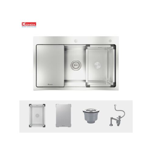 Chậu rửa bát chống xước Konox Workstation Sink – Topmount Sink KN8151TS Dekor(2)