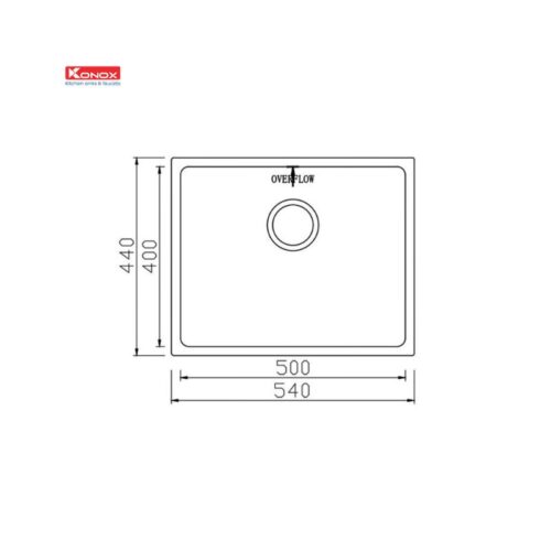 Chậu rửa bát chống xước Konox Workstation Sink – Undermount Sink KN5444SU Dekor (1)