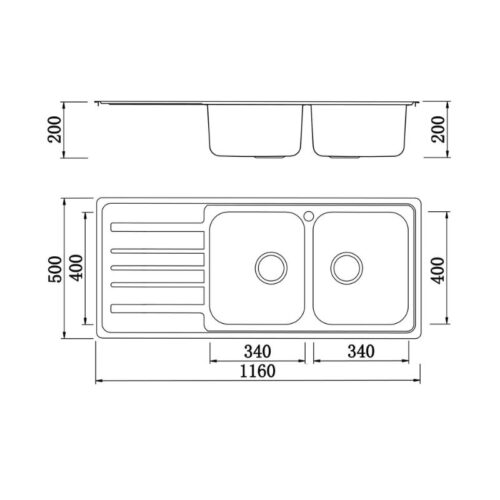 Chậu rửa bát Konox European sink Artusi KS11650 1D – Bàn trái 3 Chậu rửa bát Konox European sink Artusi KS11650 1D – Bàn trái (1)