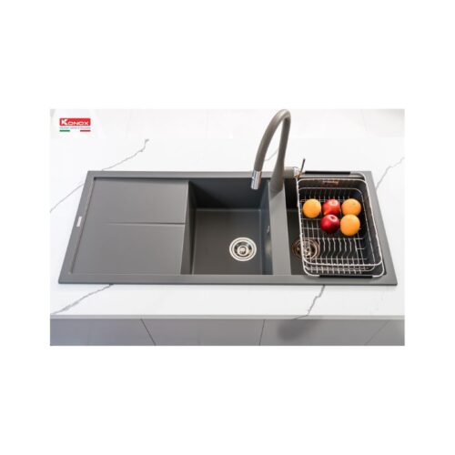 Chậu rửa bát Konox Granite Sink Livello Smart 1160 – Grey (3)