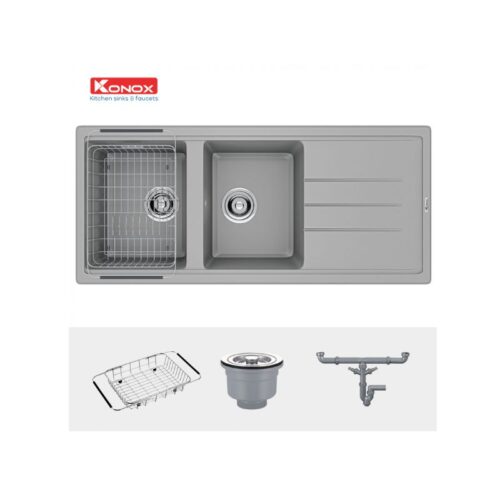 Chậu rửa bát Konox Granite Sink Phoenix 1160 – Grey (2)
