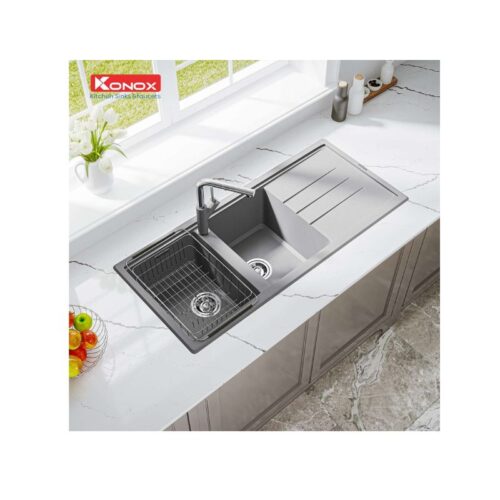 Chậu rửa bát Konox Granite Sink Phoenix 1160 – Grey (3)