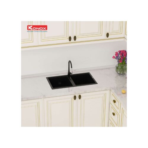 Chậu rửa bát Konox Granite Sink Phoenix 860 – Black (3)