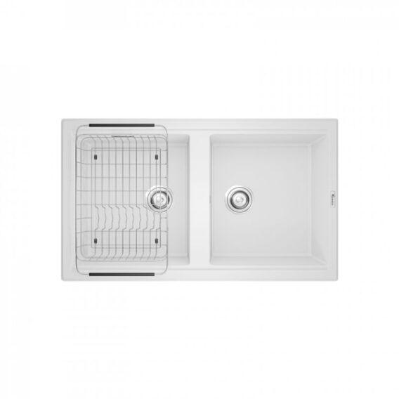 Chậu rửa bát Konox Granite Sink Phoenix Smart 860 – White Silver