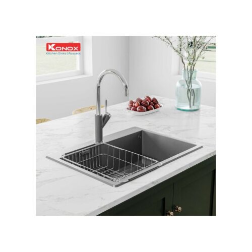 Chậu rửa bát Konox Granite Sink Ruvita 680 – Grey (3)