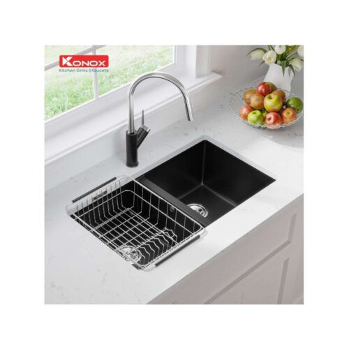 Chậu rửa bát Konox Granite Sink Veloci 760D – Black (3)