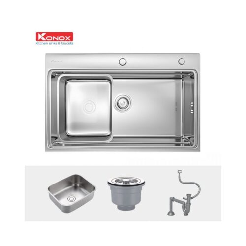 Chậu rửa bát Konox Overmount Sink KN7548SO 4 Chậu rửa bát Konox Overmount Sink KN7548SO (2)