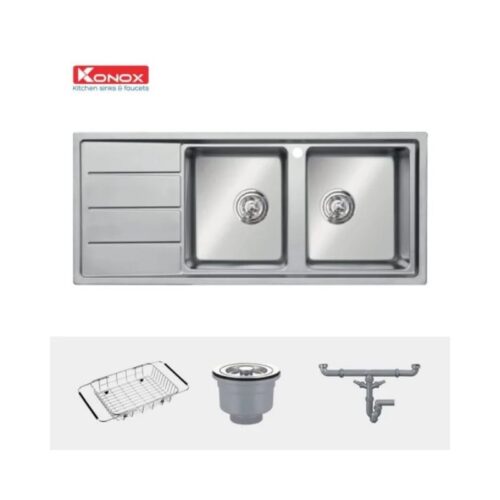 Chậu rửa bát Konox Terkey Sink Beta 1160 - Bàn trái 3 Chậu rửa bát Konox Terkey Sink Beta 1160 - Bàn trái (1)