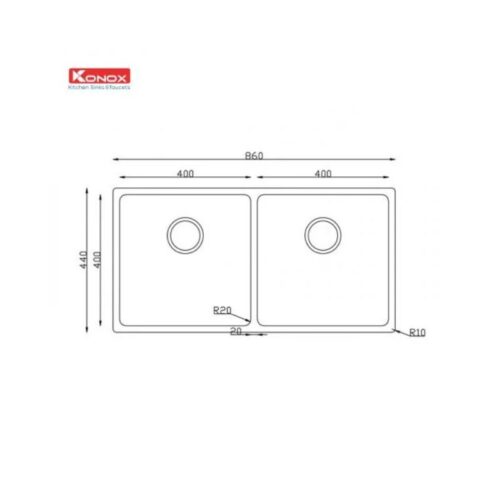 Chậu rửa bát Konox Terkey Sink Vigo 8644 3 Chậu rửa bát Konox Terkey Sink Vigo 8644 (1)