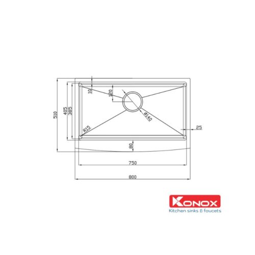 Chậu rửa bát Konox Workstation Sink – Apron Sink KN8051AS Curve (1)