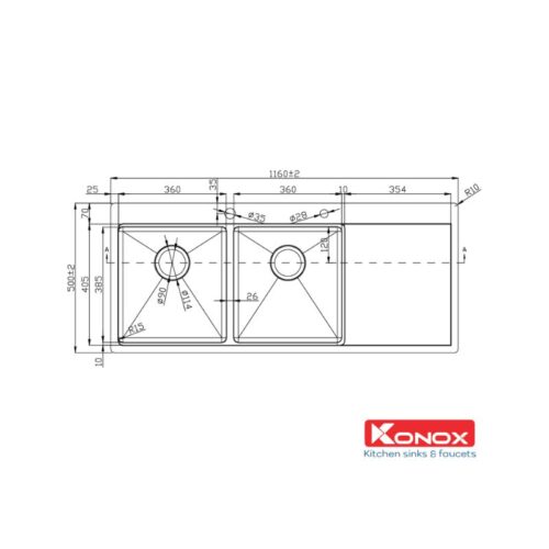 Chậu rửa bát Konox Workstation Sink – Topmount Sink KN11650TD – Bàn phải 3 Chậu rửa bát Konox Workstation Sink – Topmount Sink KN11650TD – Bàn phải (1)