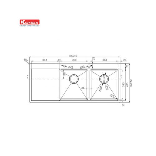 Chậu rửa bát Konox Workstation Sink – Topmount Sink KN11650TD – Bàn trái 3 Chậu rửa bát Konox Workstation Sink – Topmount Sink KN11650TD – Bàn trái(1)