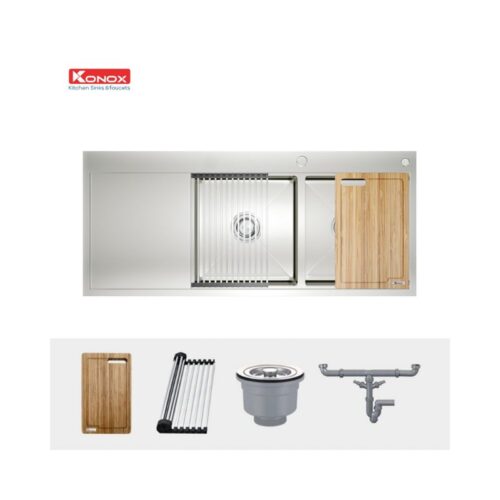 Chậu rửa bát Konox Workstation Sink – Topmount Sink KN11650TD – Bàn trái 4 Chậu rửa bát Konox Workstation Sink – Topmount Sink KN11650TD – Bàn trái(2)
