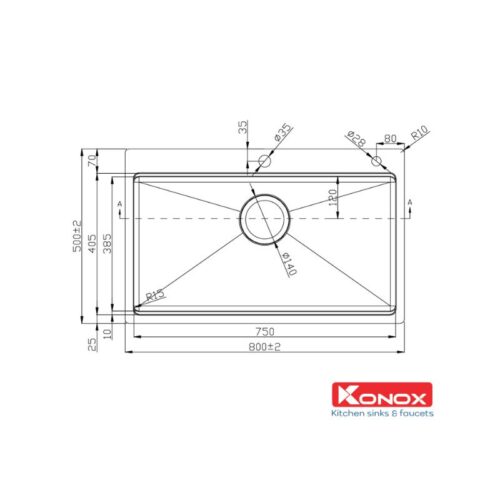 Chậu rửa bát Konox Workstation Sink – Topmount Sink KN8050TS 3 Chậu rửa bát Konox Workstation Sink – Topmount Sink KN8050TS (1)