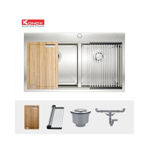 Chậu rửa bát Konox Workstation Sink – Topmount Sink KN8250TD 4 Chậu rửa bát Konox Workstation Sink – Topmount Sink KN8250TD (2)