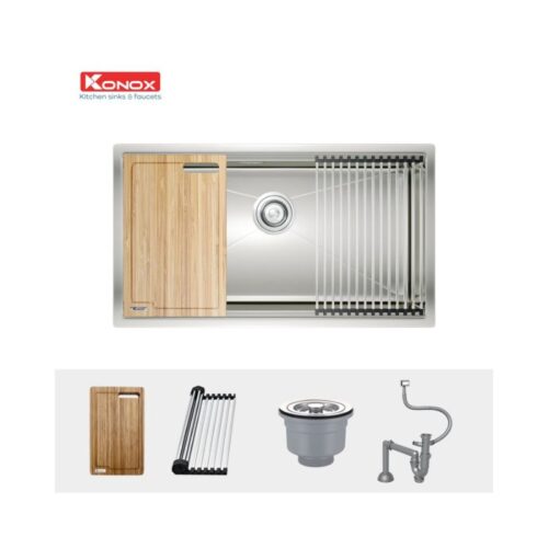 Chậu rửa bát Konox Workstation Sink – Undermount Sink KN8046SU 4 Chậu rửa bát Konox Workstation Sink – Undermount Sink KN8046SU (2)