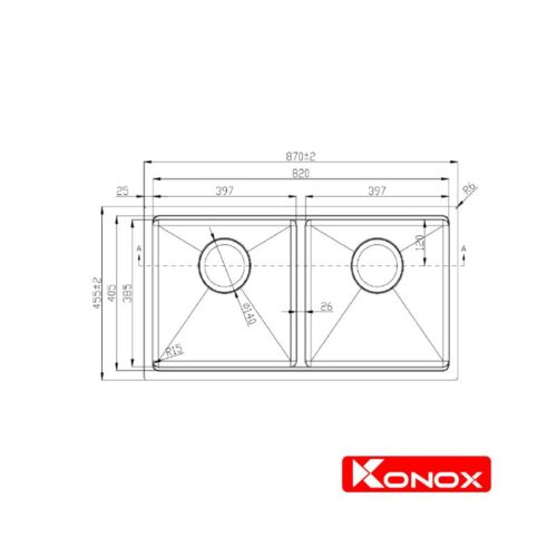 Chậu rửa bát Konox Workstation Sink – Undermount Sink KN8745DUB 3 Chậu rửa bát Konox Workstation Sink – Undermount Sink KN8745DUB(1)