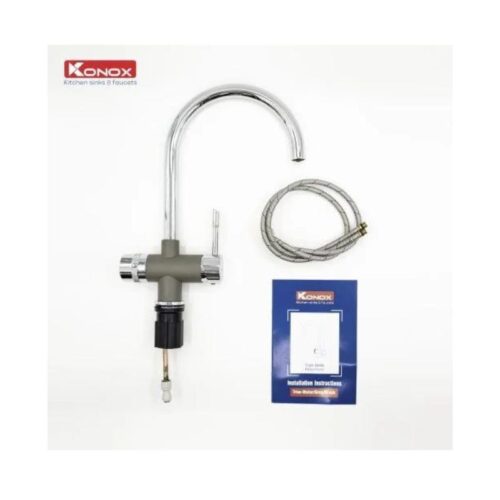 Vòi rửa bát ba đường nước Konox Trim-Water Grey