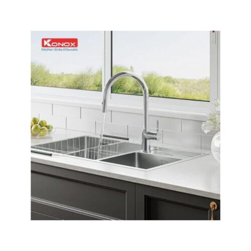 Vòi rửa bát dây rút Konox Alto Chrome 3 Vòi rửa bát dây rút Konox Alto Chrome