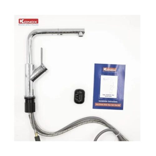 Vòi rửa bát dây rút Konox Artan Chrome