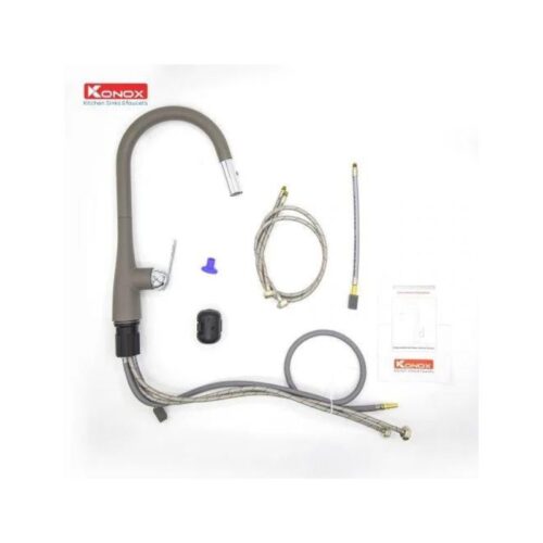 Vòi rửa bát dây rút Konox Curva Grey