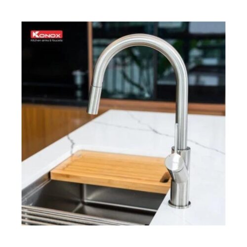 Vòi rửa bát dây rút Konox Ponte Nickel