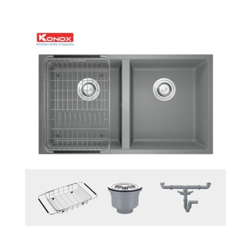 Chậu rửa bát Konox Granite Sink Veloci 760D – Grey