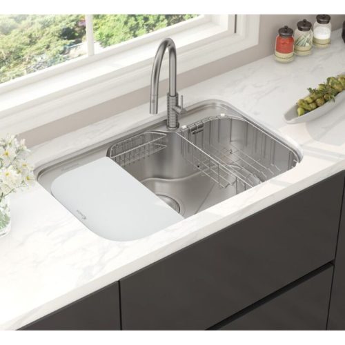 Chậu rửa bát inox 1 hố Konox Tari 7851SR 2 Ảnh thực tế chậu rửa bát inox 1 hố Konox Tari 7851SR