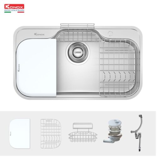 Chi tiết chậu rửa bát Konox TARI 9051SR