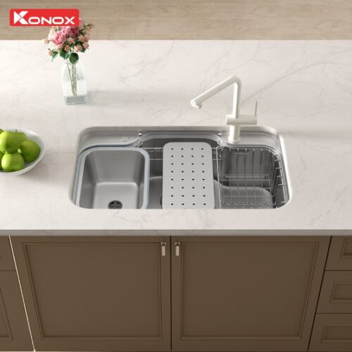 Chậu rửa bát Konox Dekor 8048SU 2 hinh anh chau rua bat konox dekor 8048su