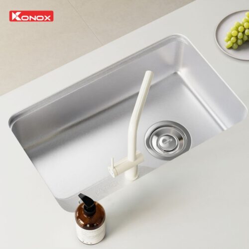 Chậu rửa bát Konox Tari Smart 8050 4 anh thuc te chau rua bat phong cach nhat chong xuoc tari smart 8050
