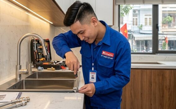 Cửa hàng Konox chính hãng tại Hồ Chí Minh – Điểm đến cho không gian bếp hiện đại 6 Konox hỗ trợ lắp đặt